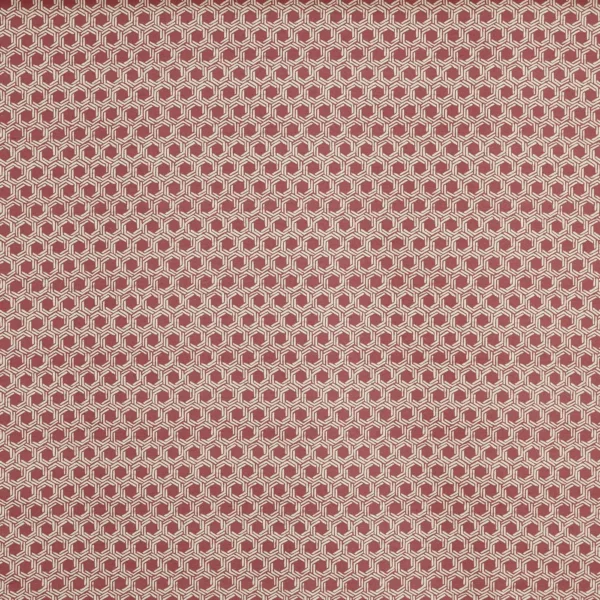 Dory Fabric - Raspberry by red spotted printed fabric from Prestigious Textiles