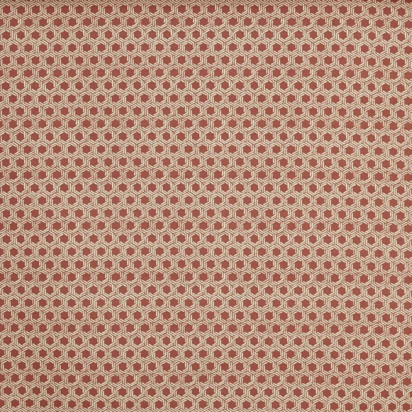 Dory Fabric - Pumpkin by red spotted printed fabric from Prestigious Textiles