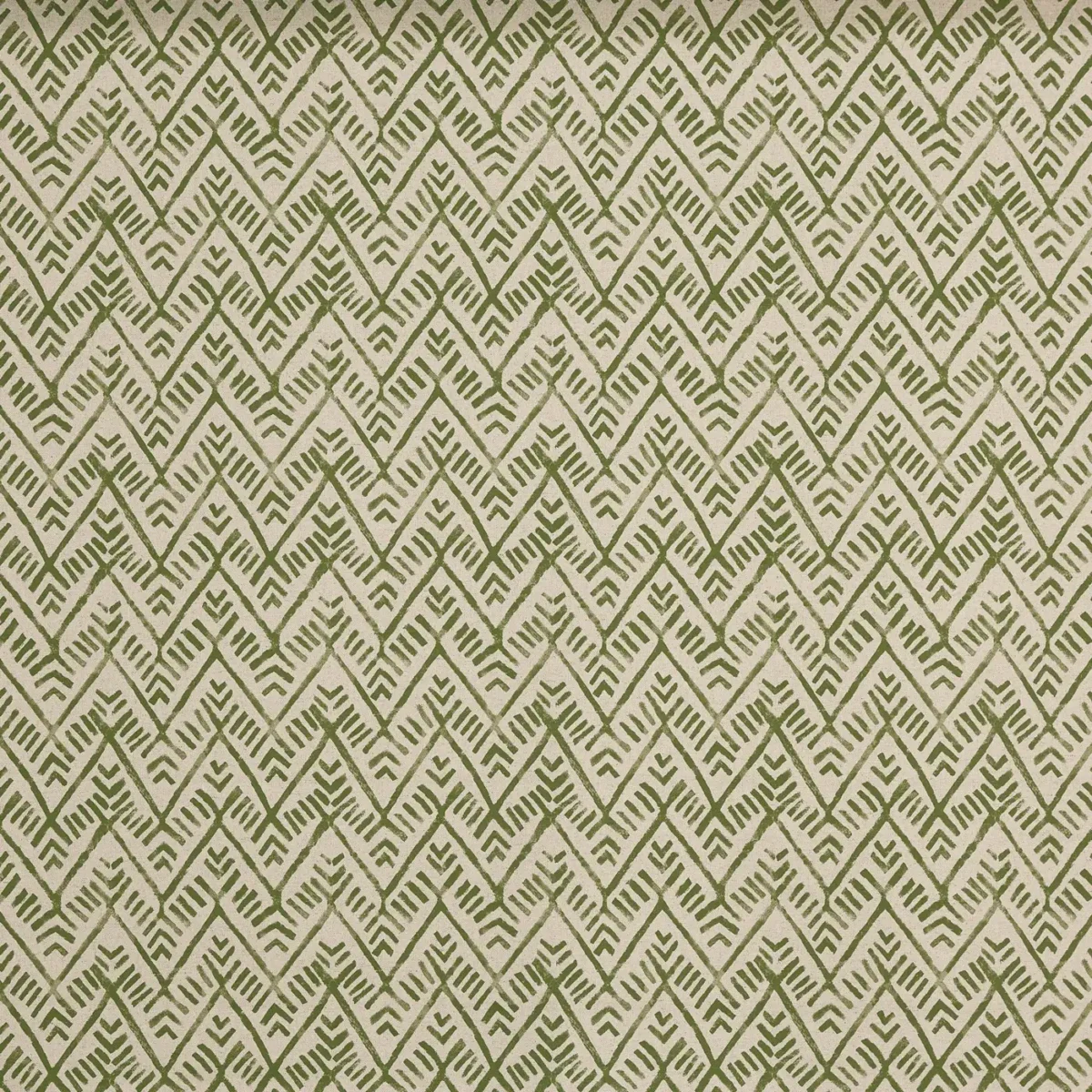Eric Fabric - Cucumber by green geometric printed fabric from Prestigious Textiles