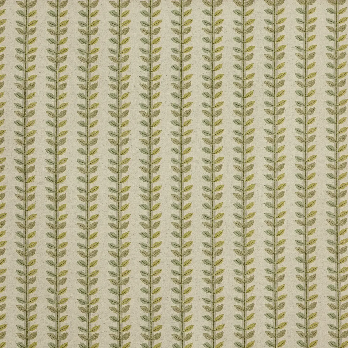 Lili Fabric - Cucumber by green striped printed fabric from Prestigious Textiles