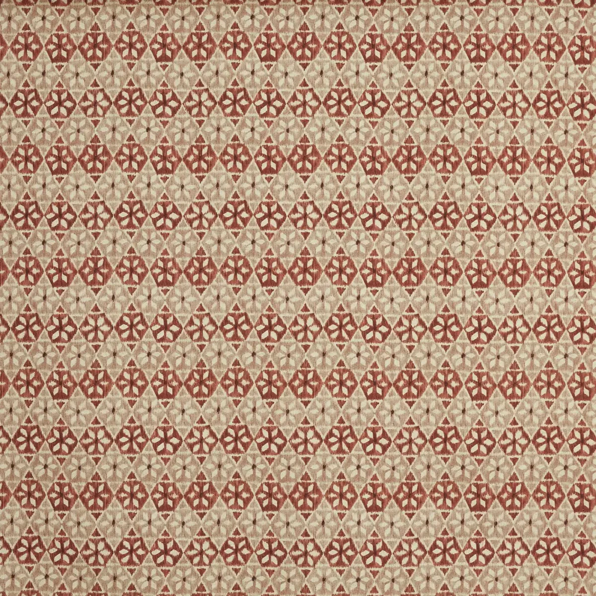Wilfred Fabric - Pumpkin by brown geometric printed fabric from Prestigious Textiles