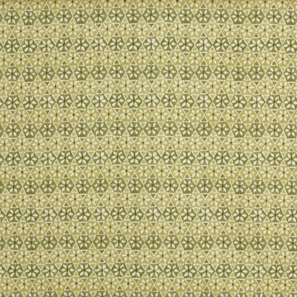 Wilfred Fabric - Cucumber by green geometric printed fabric from Prestigious Textiles