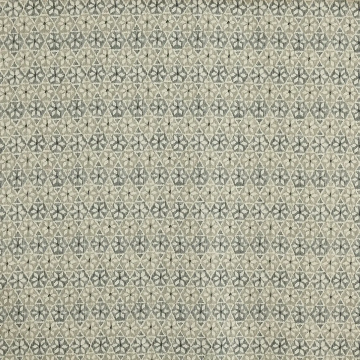 Wilfred Fabric - Moon by blue geometric printed fabric from Prestigious Textiles