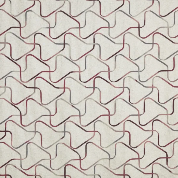 red misc embroideried fabric from Prestigious Textiles