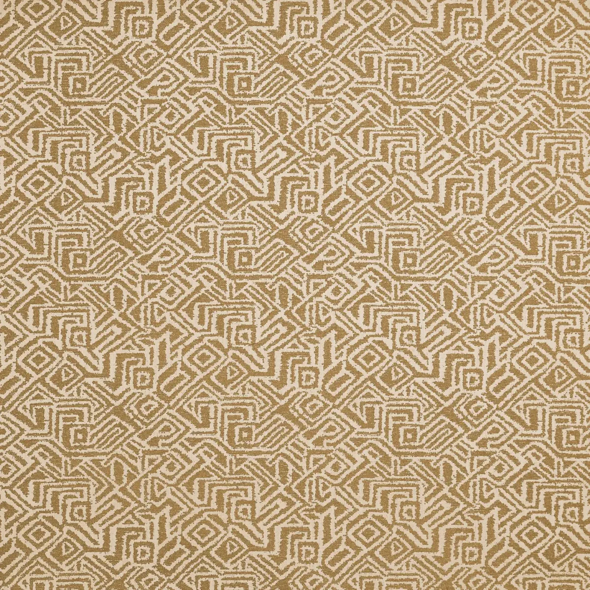 Morton Fabric - Ochre by yellow geometric jacquard fabric from Prestigious Textiles
