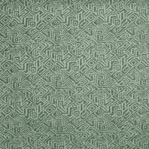 green geometric jacquard fabric from Prestigious Textiles