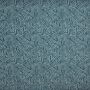 blue geometric jacquard fabric from Prestigious Textiles