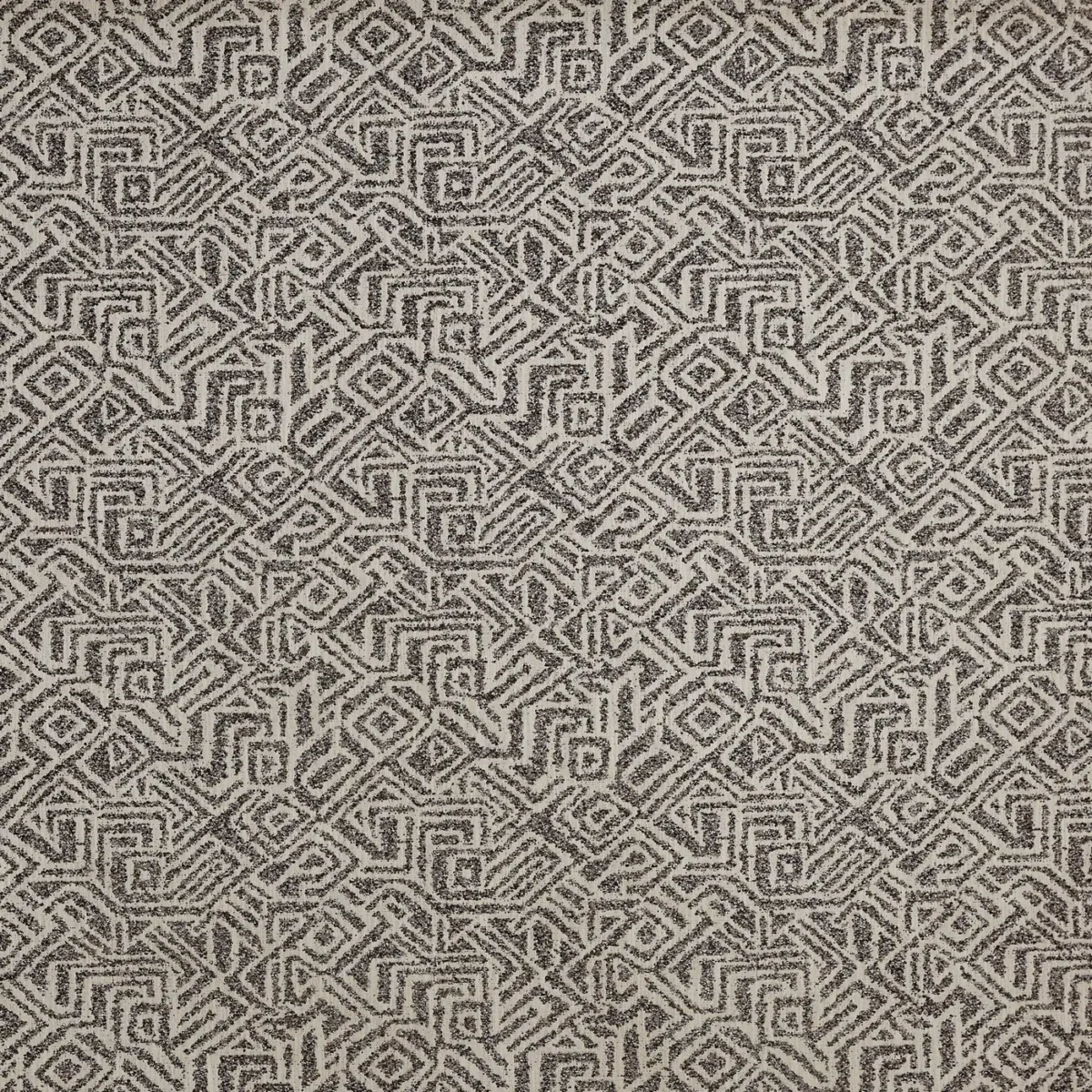 Morton Fabric - Graphite by black-grey geometric jacquard fabric from Prestigious Textiles