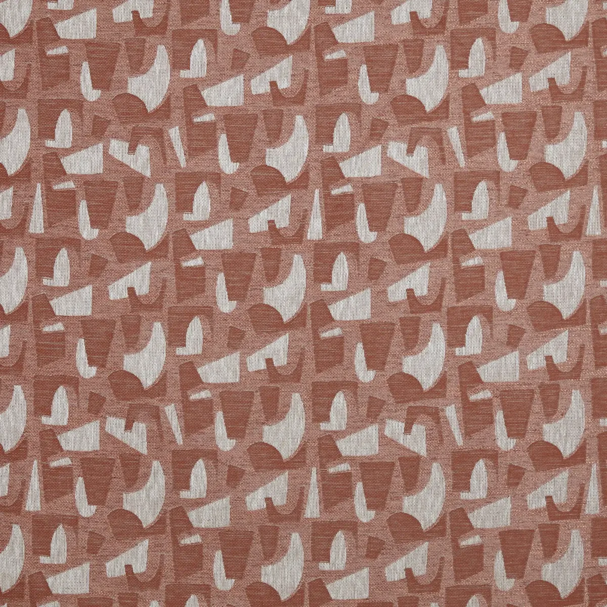 Jennings Fabric - Redbrick by red contemporary jacquard fabric from Prestigious Textiles