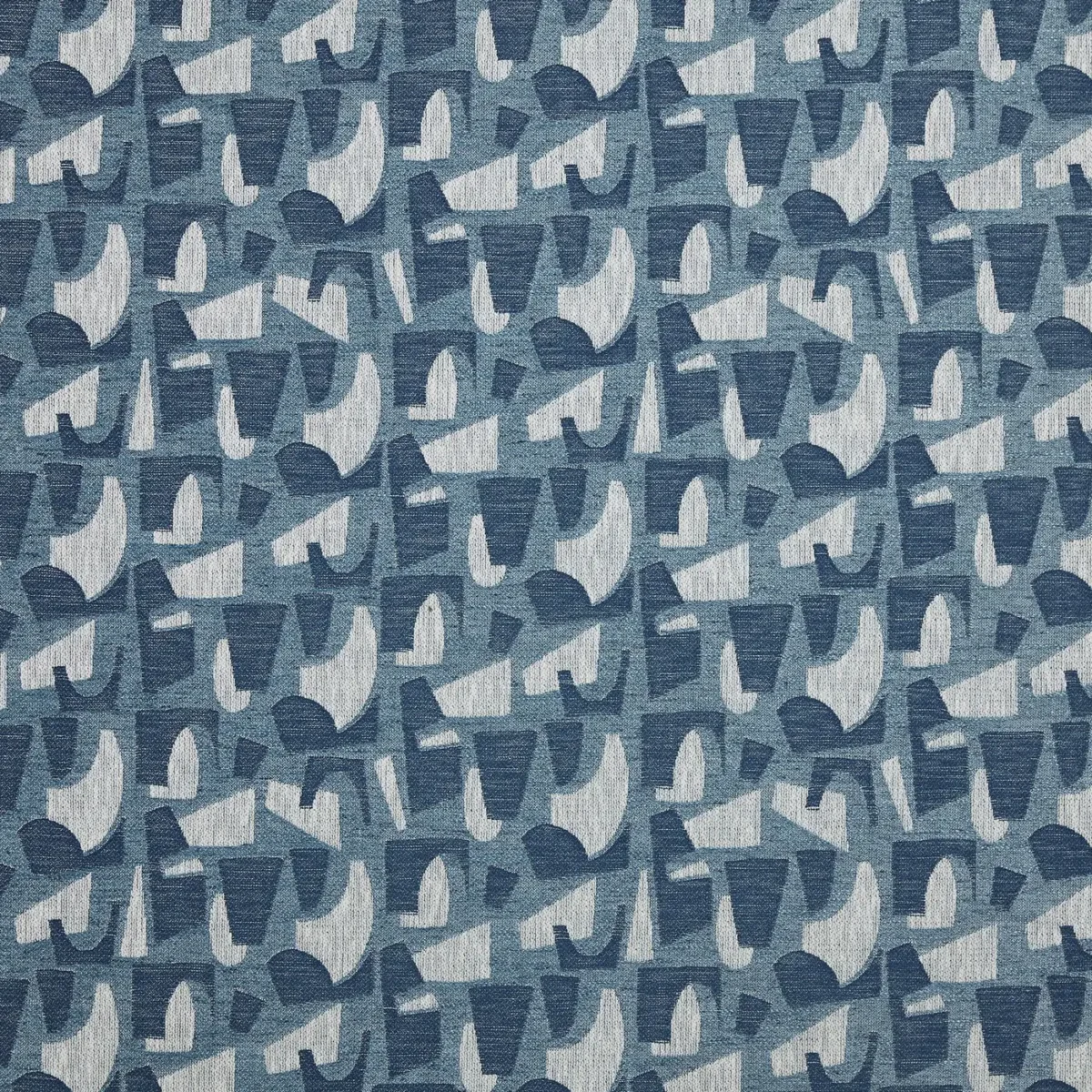 Jennings Fabric - Cobalt by blue contemporary jacquard fabric from Prestigious Textiles