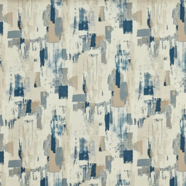 blue contemporary printed fabric from Prestigious Textiles