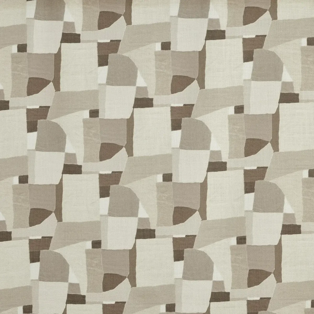 Eastwood Fabric - Putty by black-grey contemporary printed fabric from Prestigious Textiles