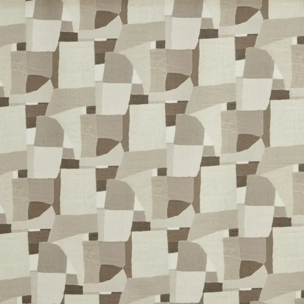 Eastwood Fabric - Putty by black-grey contemporary printed fabric from Prestigious Textiles