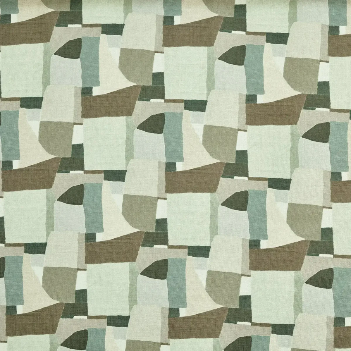 Eastwood Fabric - Fennel by green contemporary printed fabric from Prestigious Textiles