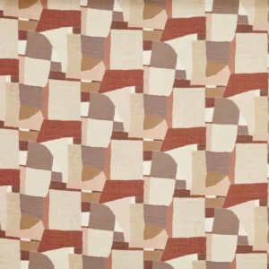 red contemporary printed fabric from Prestigious Textiles