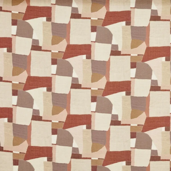 red contemporary printed fabric from Prestigious Textiles