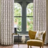 yellow misc curtain with armchair and window