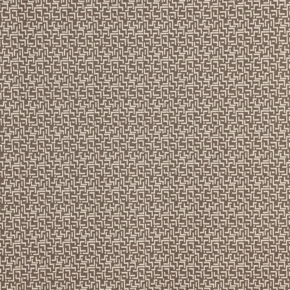Brixton Fabric - Acorn by brown geometric woven fabric from Prestigious Textiles