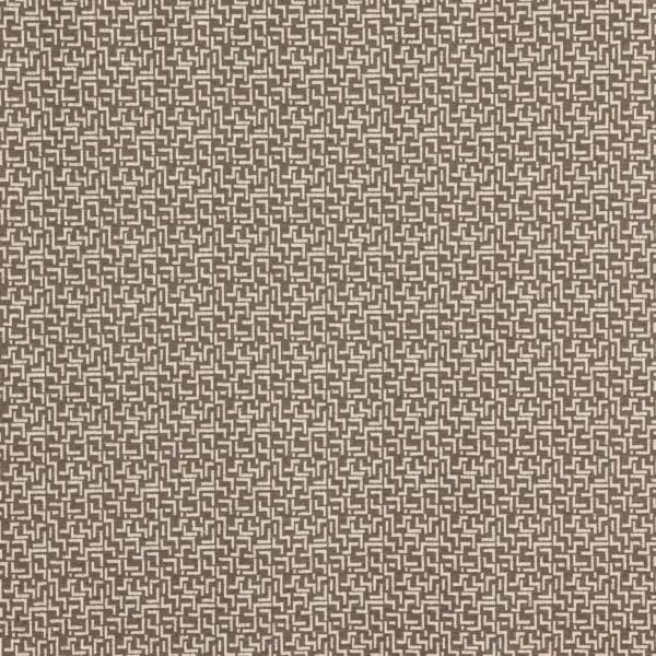 Brixton Fabric - Acorn by brown geometric woven fabric from Prestigious Textiles