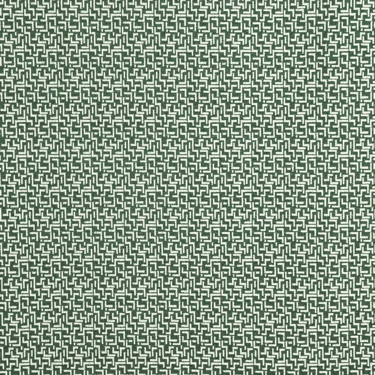 Brixton Fabric - Ivy by green geometric woven fabric from Prestigious Textiles