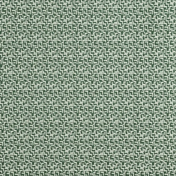 Brixton Fabric - Ivy by green geometric woven fabric from Prestigious Textiles