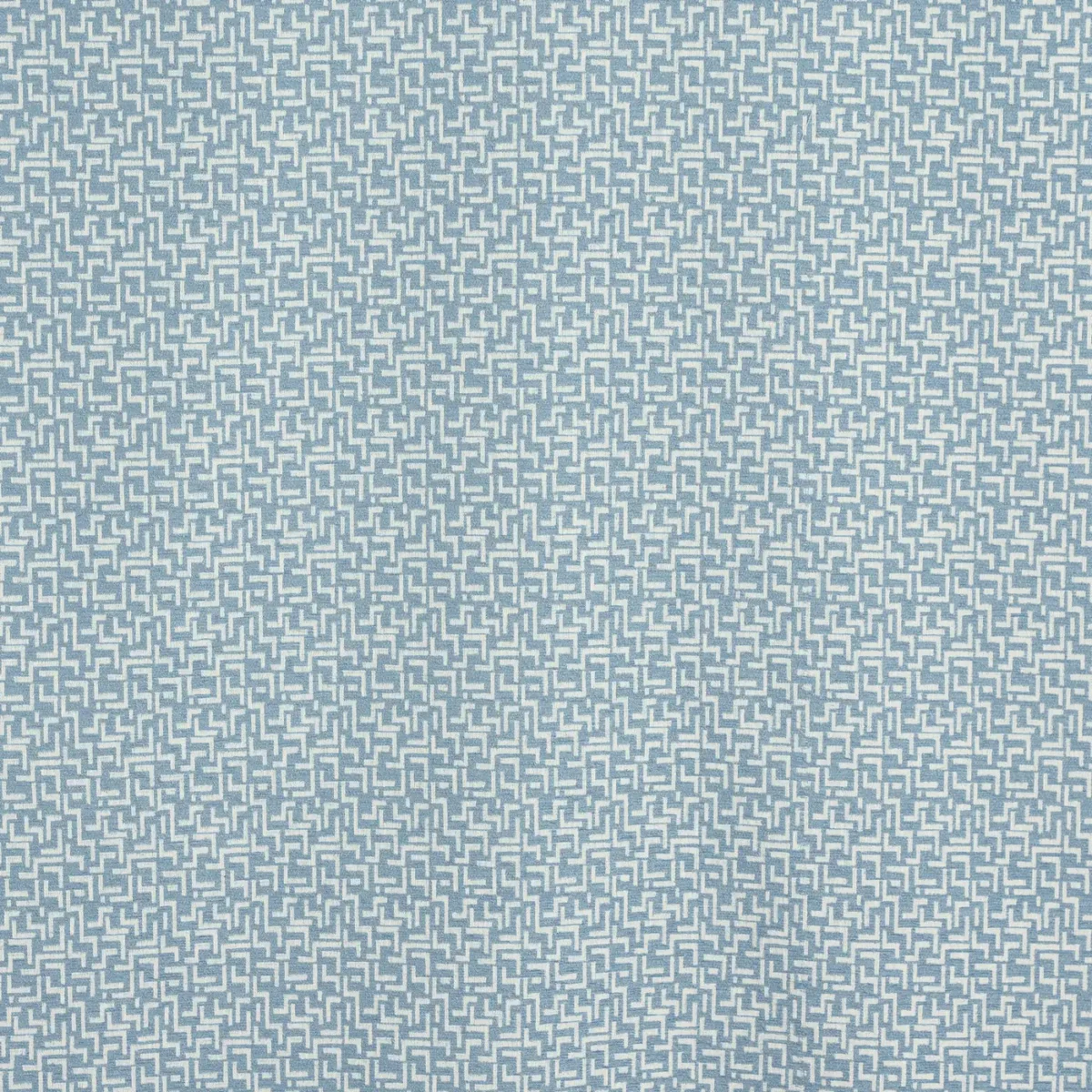 Brixton Fabric - Bluebell by blue geometric woven fabric from Prestigious Textiles