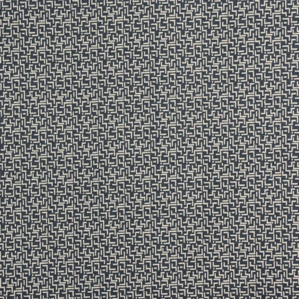 Brixton Fabric - Jet by black-grey geometric woven fabric from Prestigious Textiles