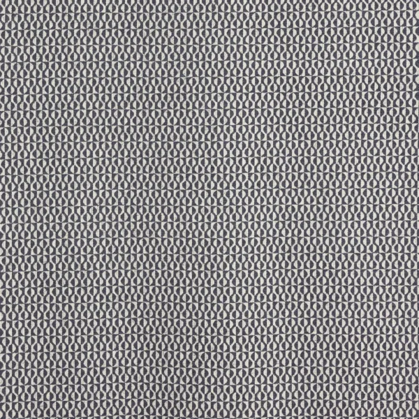 Finsbury Fabric - Jet by black-grey geometric woven fabric from Prestigious Textiles
