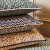 neutral geometric cushion with cushion and wall