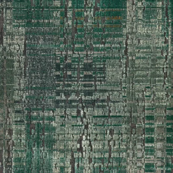 Infinity Fabric - Azure by green contemporary velvet-chenille fabric from iLiv