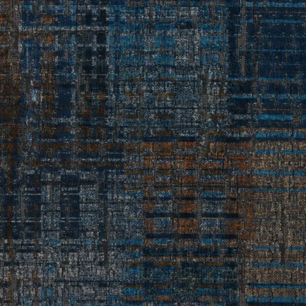 Infinity Fabric - Midnight by blue contemporary velvet-chenille fabric from iLiv