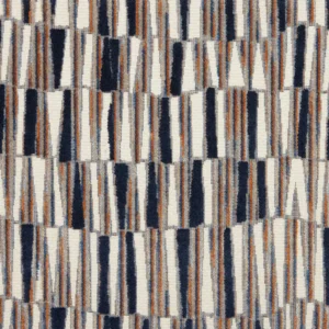 blue striped velvet-chenille fabric from iLiv
