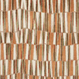 orange striped velvet-chenille fabric from iLiv