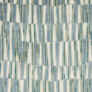 blue striped velvet-chenille fabric from iLiv