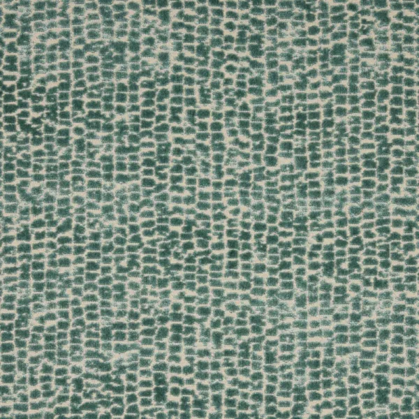 Mandal Fabric - Azure by blue misc velvet-chenille fabric from iLiv