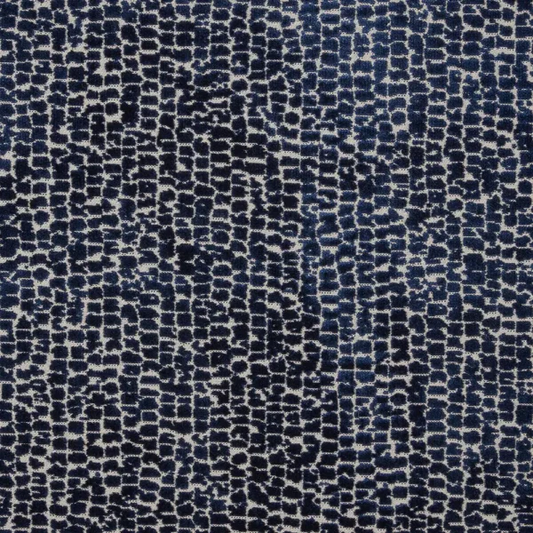 Mandal Fabric - Midnight by blue misc velvet-chenille fabric from iLiv