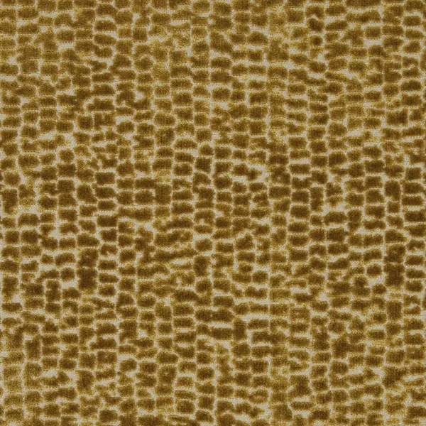 Mandal Fabric - Saffron by yellow misc velvet-chenille fabric from iLiv
