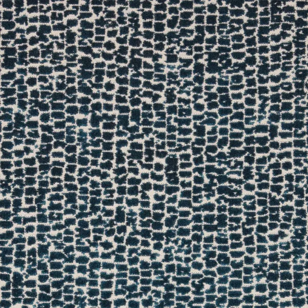 Mandal Fabric - Teal by blue misc velvet-chenille fabric from iLiv