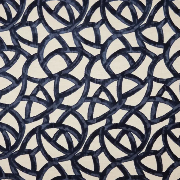Orbit Fabric - Midnight by blue misc velvet-chenille fabric from iLiv