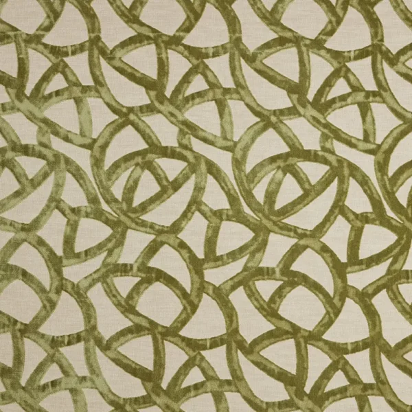 Orbit Fabric - Olive by green misc velvet-chenille fabric from iLiv