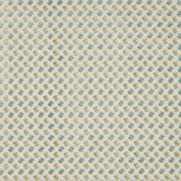 Quantum Fabric - Azure by blue spotted velvet-chenille fabric from iLiv