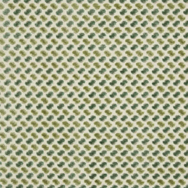 Quantum Fabric - Jade by green spotted velvet-chenille fabric from iLiv