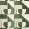 green geometric velvet-chenille fabric from iLiv