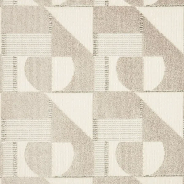 Tetra Fabric - Stone by pink geometric velvet-chenille fabric from iLiv