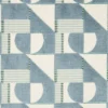 blue geometric velvet-chenille fabric from iLiv