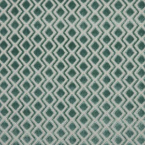 blue geometric velvet-chenille fabric from iLiv