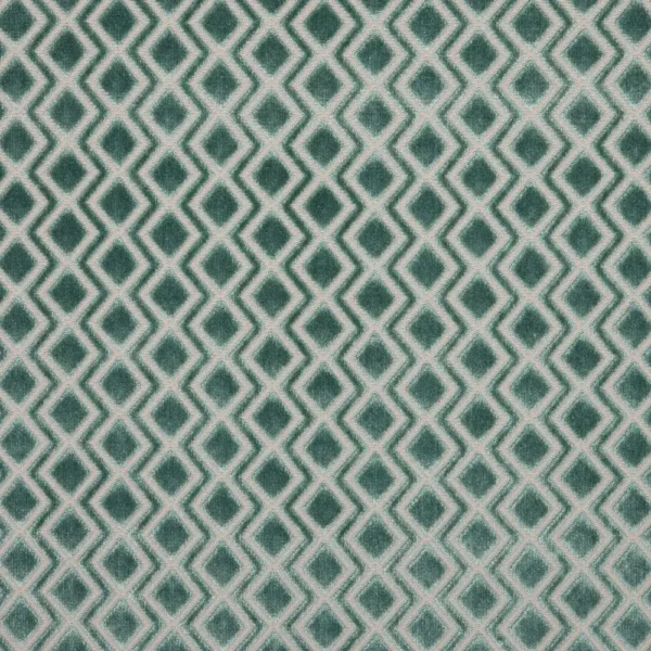 Halo Fabric - Azure by blue geometric velvet-chenille fabric from iLiv