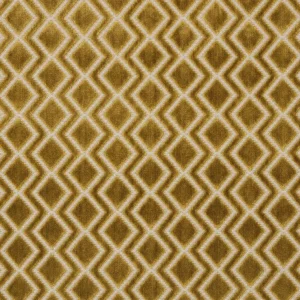 yellow geometric velvet-chenille fabric from iLiv