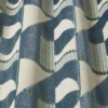 blue geometric fabric with