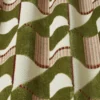 green geometric fabric with